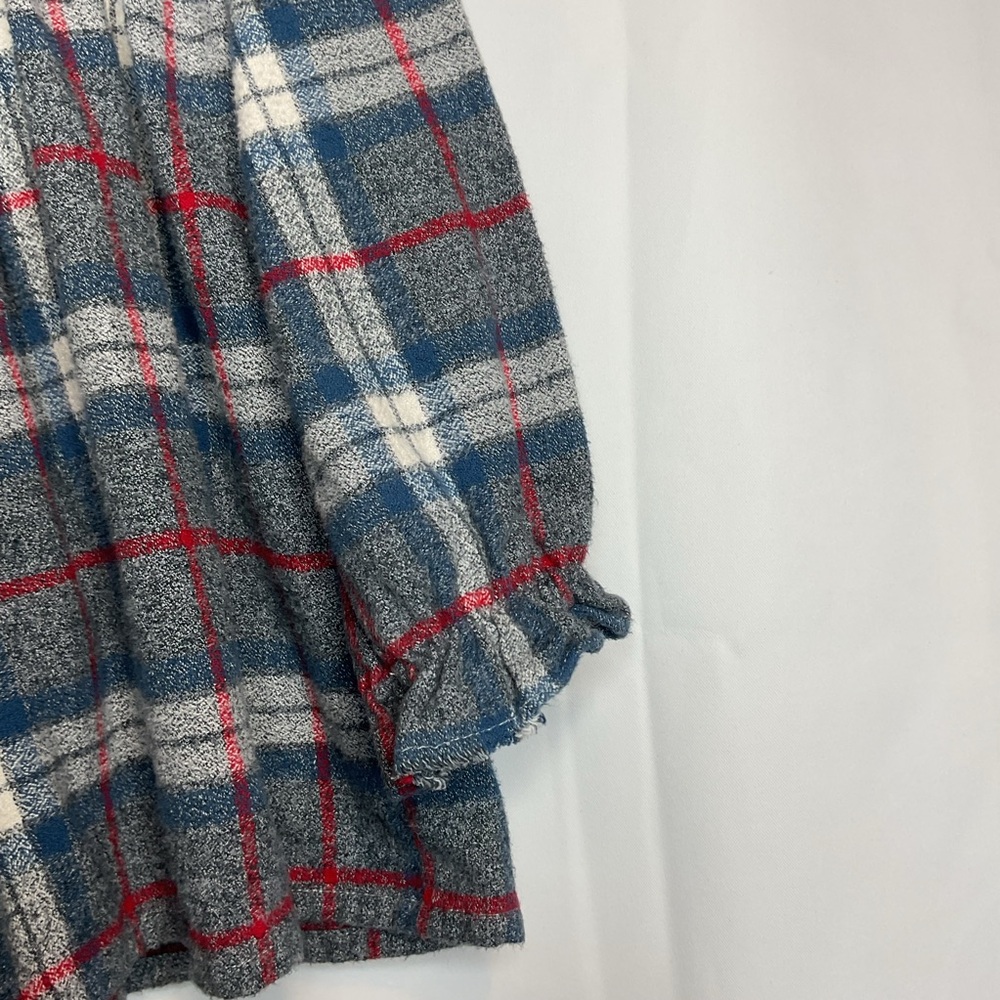 Hannah Kate girls 8 plaid dress with M on front - Picture 4 of 8